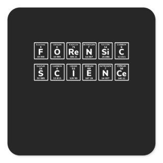 Forensic Science Periodic Table Square Sticker