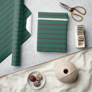 Forest green and charcoal fives stripe pattern