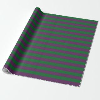 Forest Green and Purple Stripes