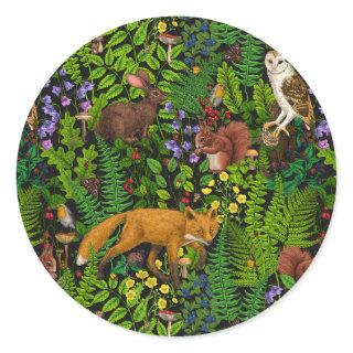 Forest life classic round sticker