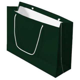 Forest solid plain dark green large gift bag