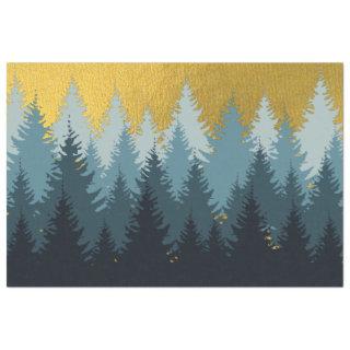 Forest Trees Golden Landscape    Tissue Paper