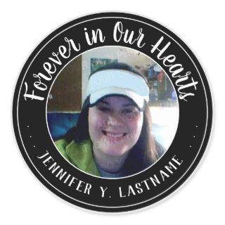 Forever in Our Hearts Photo Remembrance Classic Round Sticker