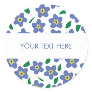 Forget Me Not Stickers, Circle Round Labels