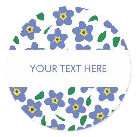 Forget Me Not Stickers, Circle Round Labels