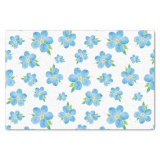 Forget Me Nots Watercolor Flower Pattern Tissue Paper