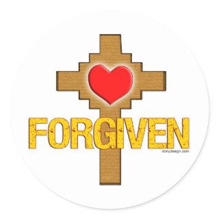 Forgiven Classic Round Sticker