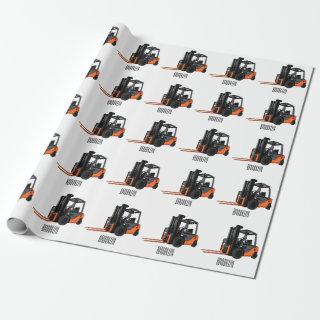 Forklift cartoon illustration