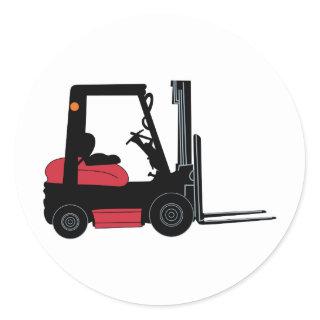 Forklift Classic Round Sticker