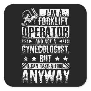 Forklift Driver Gynaecologist Square Sticker