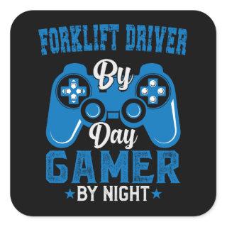 Forklift Driver Square Sticker