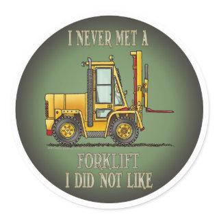 Forklift Truck Operator Quote Kids Sticker