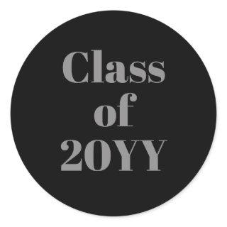 Formal Black Gray Class of 2024 Graduation Sticker