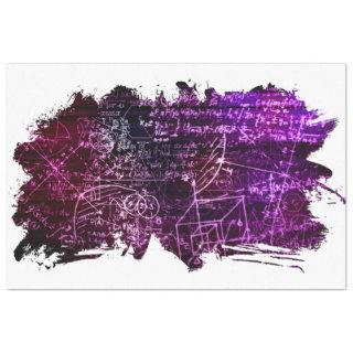 Formulas in mathematical space tissue paper