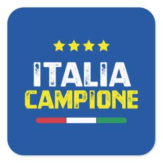 Forza Azzurri Italia Campione Square Sticker