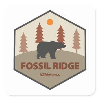 Fossil Ridge Wilderness Colorado Bear Square Sticker