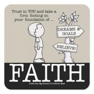 Foundation of Faith Square Sticker