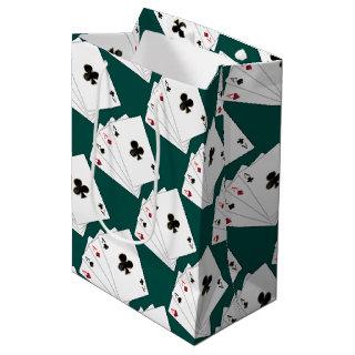 Four Aces Playing Cards Medium Gift Bag