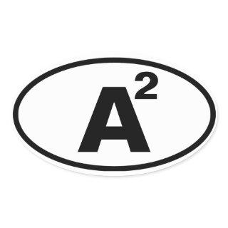 FOUR Ann Arbor, "A" Squared Oval Sticker