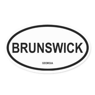 FOUR Brunswick, Georgia Oval Sticker