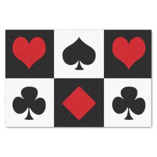 Four card suits tissue paper