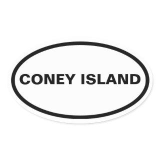 FOUR Coney Island Oval Sticker