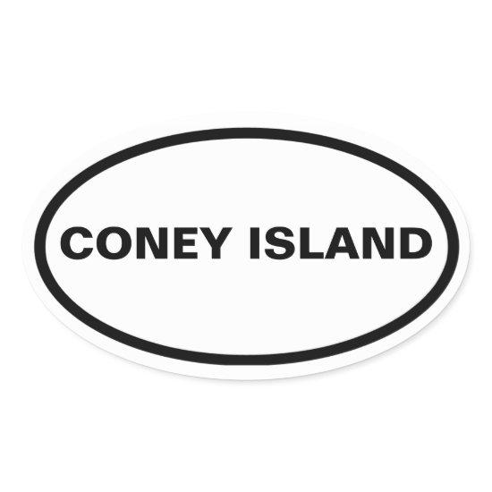 FOUR Coney Island Oval Sticker