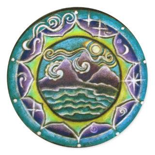 Four Elements Mandala Sticker earth, water, fire