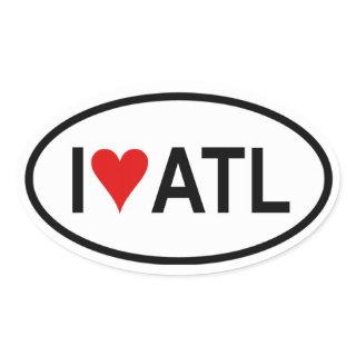 FOUR "I [heart] Atl" Oval Sticker