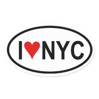 FOUR "I [heart] NYC" Oval Sticker