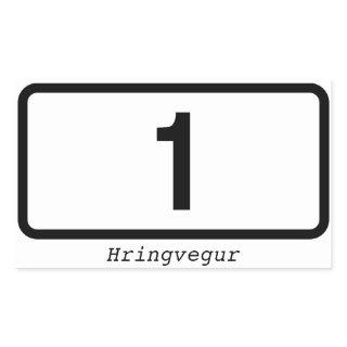 FOUR Iceland Ring Road (Hringvegur) Rectangular Sticker