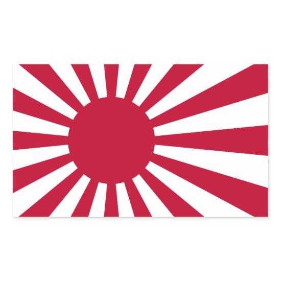 FOUR Imperial Japanese Navy Ensign Rectangular Sticker