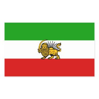 FOUR Iran Lion & Sun Flag Rectangular Sticker
