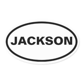 FOUR Jackson, Wyoming Oval Sticker