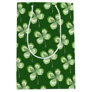 Four Leaf Clover Watercolor Medium Gift Bag