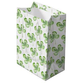 Four Leaf Clover Watercolor Medium Gift Bag
