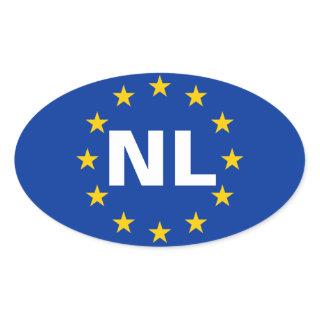 FOUR Netherlands "NL" Oval Sticker