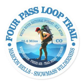 Four Pass Loop Trail (Hiker C) Classic Round Sticker