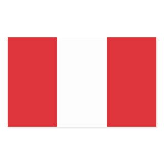 FOUR Peru National Flag Rectangular Sticker