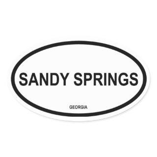 Four Sandy Springs Oval Sticker