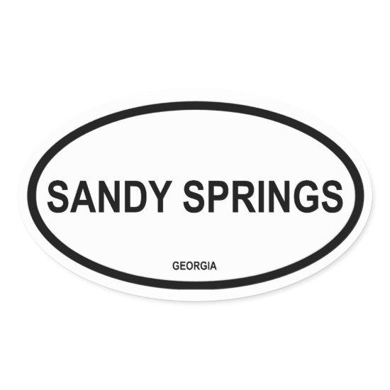 Four Sandy Springs Oval Sticker