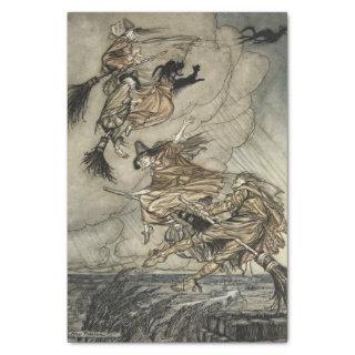 Four Witches "Up The Chimney" by Arthur Rackam Tissue Paper