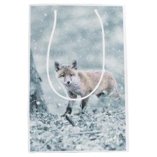 Fox Cub in the Snow Medium Gift Bag