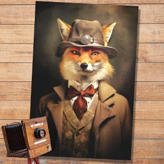 Fox in Suit and Hat 1 Decoupage Paper