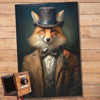 Fox in Suit and Hat 3 Decoupage Paper