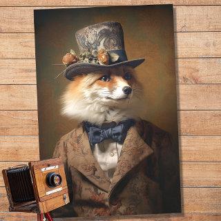 Fox in Suit and Hat 4 Decoupage Paper