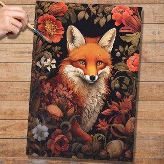 Fox in Tapestry 4 Decoupage Paper