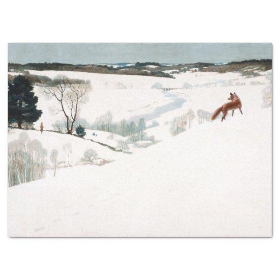 Fox in the Snow by Newell Convers Wyeth Tissue Paper
