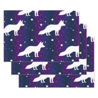 Fox Silhouette Starry Night Galaxy Lover Universe  Sheets