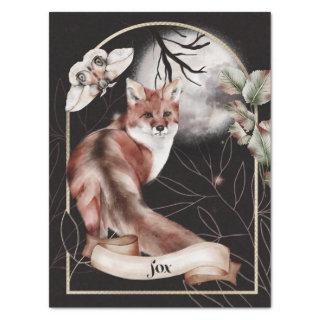 Fox Watercolor Fall Mysterious Autumn Oracle Tissue Paper